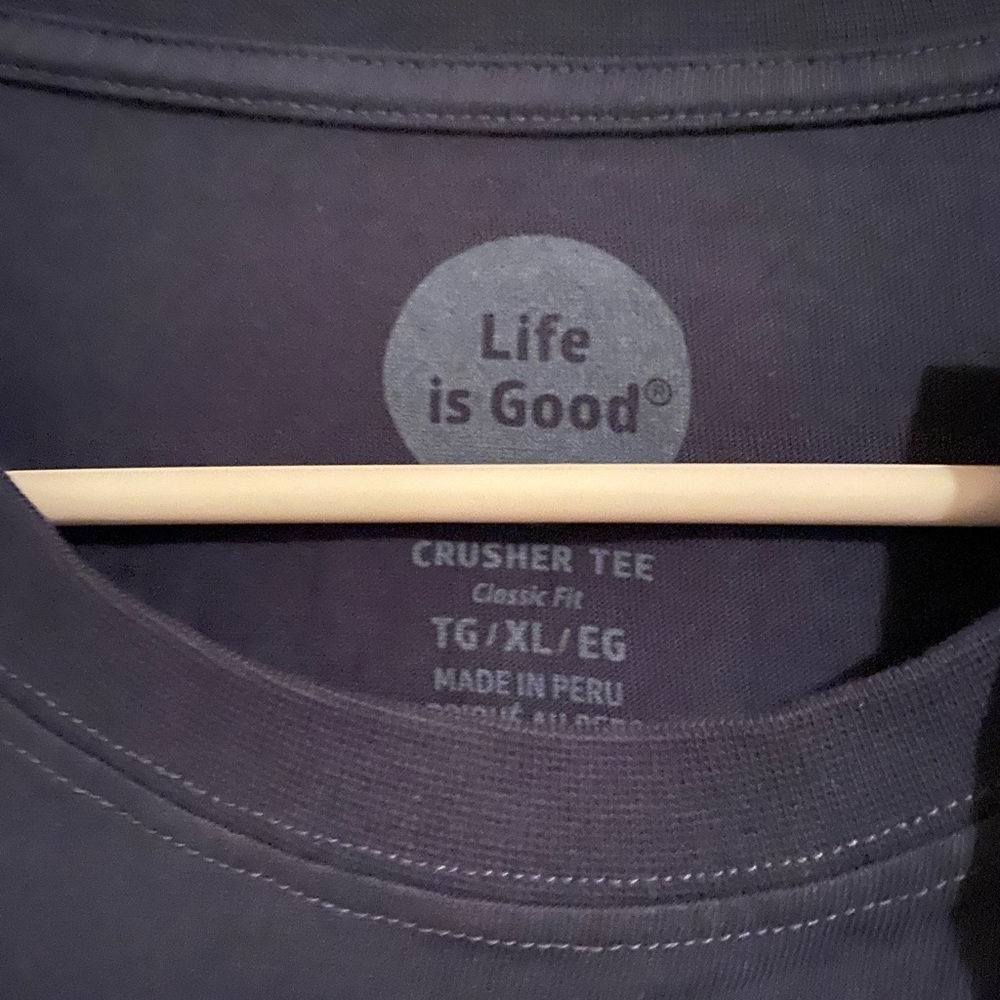Life Is Good LSleeve TShirt “Brew What You Love” Blue Men’s XLarge NWT - Picture 4 of 9